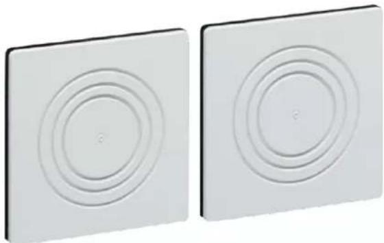 HAGER FD52PN - FD00P4 : 2x plaques passe-câbles (latérales) (pour versions en saillie uniquement) - 1