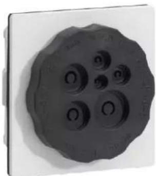HAGER FD52PN - FD00P6 : plaque latérale avec membrane passe-câbles M40 (pour versions en saillie uniquement) - 1