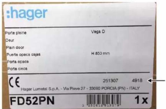 HAGER FD52PN - Étiquettes sur carton d'emballage - 6