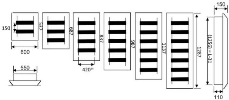 HAGER FU72DN - Dimensions externes - 1