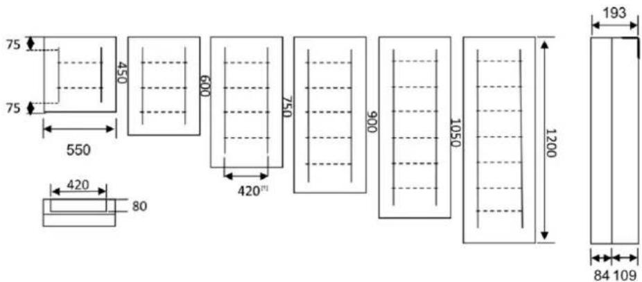 HAGER FU72DN - Dimensions externes - 4