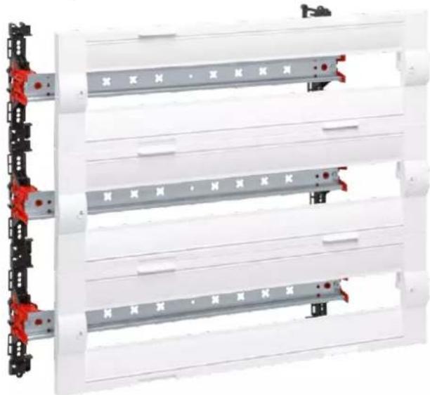 HAGER FU72DN - FD03A1 : kit avec 3 rails DIN de distribution (430 x 450 x 147 mm) - 1