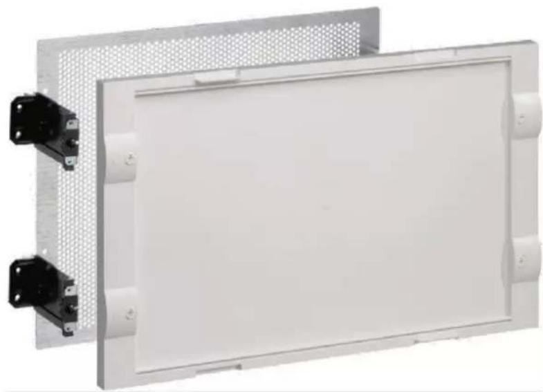 HAGER FU72DN - FD02C2 : kit avec platine perforée réglable en profondeur (430 x 300 x 147 mm) - 1