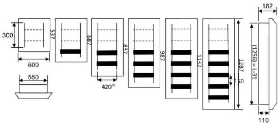 HAGER FD72TN - Dimensions externes - 2