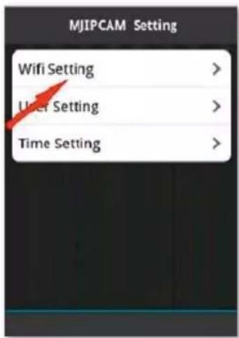 MJI IPCAM Setting Wifi Setting > User Setting > Time Setting >