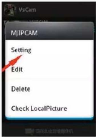 VsCam MjIPCAM Setting Edit Delete Check LocalPicture