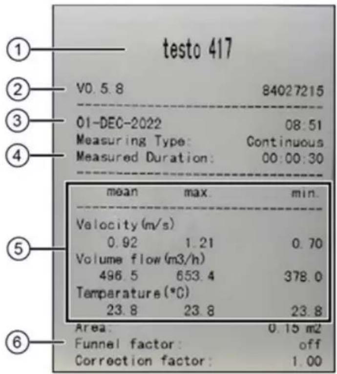 Testo 512-2 - Imprimer les données - 2