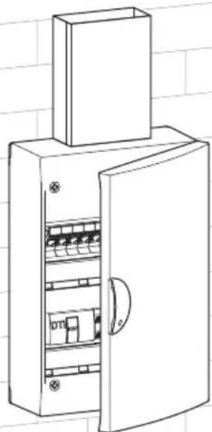 HAGER TN423 - modes de pose : saillie, goulotte ou bac d'encastrement - 1