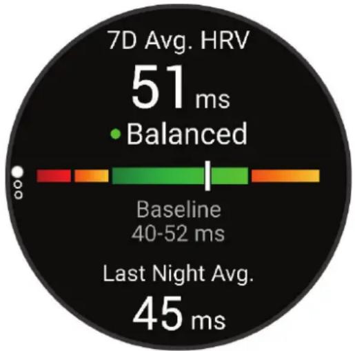 GARMIN Venu 3S - État de variabilité de la fréquence cardiaque - 1