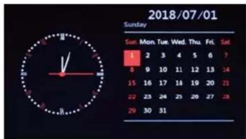 PROLINE PL-DPF720 - EXIBIR CALENDÁRIO - 1