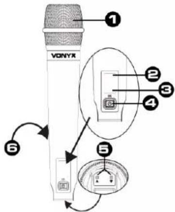 Vonyx WM62B - MICROPHONE MAIN - 1