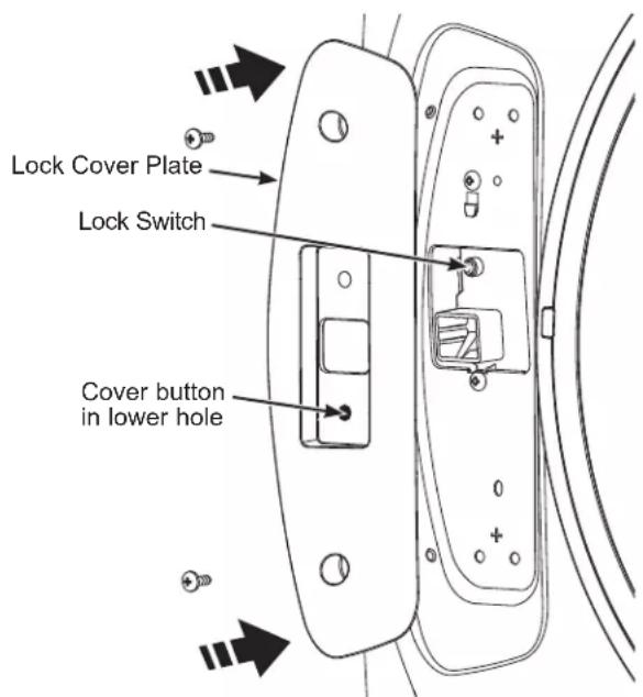 Lock Cover Plate Lock Switch Cover button in lower hole