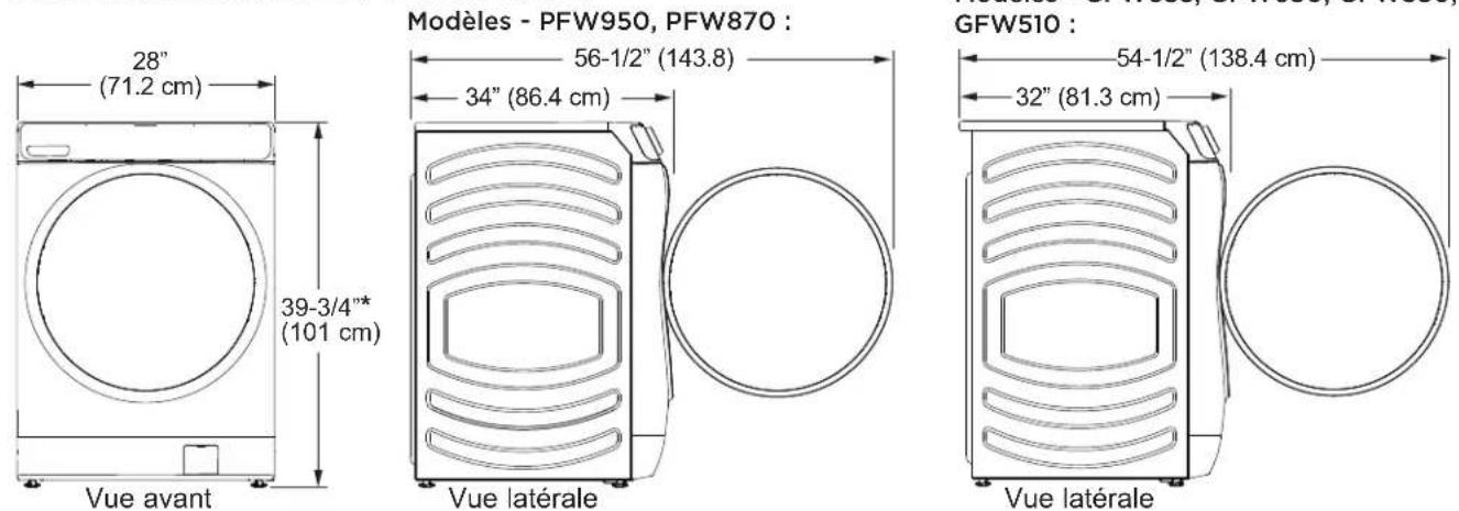 GE GFW655SSVWW - Instructions d'installation - 1