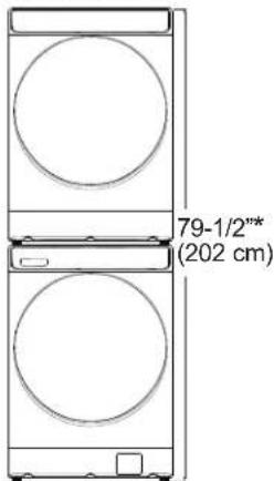 79-1/2"* (202 cm)