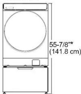 55-7/8"* (141.8 cm)