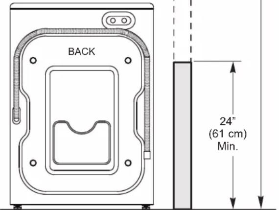 BACK 24" (61 cm) Min.