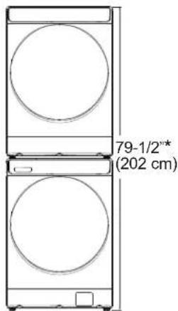 79-1/2"* (202 cm)
