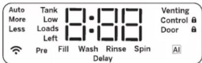 Auto Tank 1:318 Venting More Low Control Less Loads 1:318 Door Left Pre Fill Wash Rinse Spin Delay AI