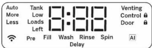 Auto Tank 13:18 Venting More Low Control Less Loads Left Door Pre Fill Wash Rinse Spin Delay AI