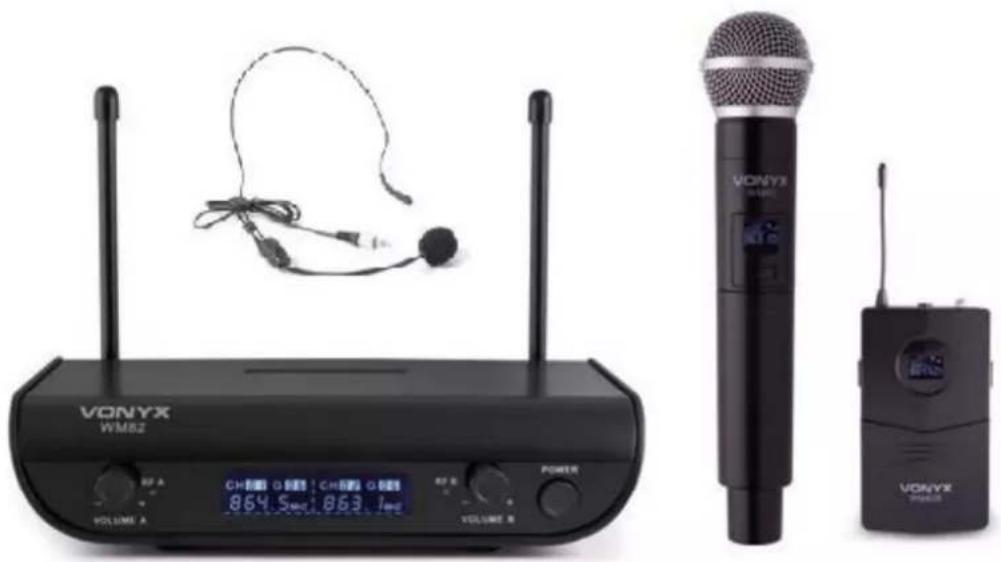 Vonyx WM82B - WM82 Series Wireless UHF Microphone - 1