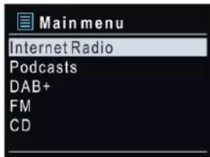Soundmaster ICD1050 - HUVUDMENY - 1