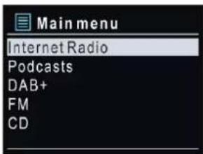 Soundmaster ICD1050 - HAUPTMENÜ - 1