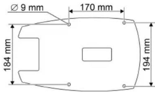 Ø 9 mm 170 mm 184 mm 194 mm