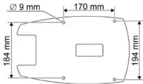 Ø 9 mm 170 mm 184 mm 194 mm