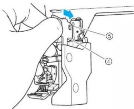 BROTHER CV3440 - ■ Fixation du tenseur de fil de recouvrement supérieur et du guide-fil de fil de recouvrement supérieur - 3