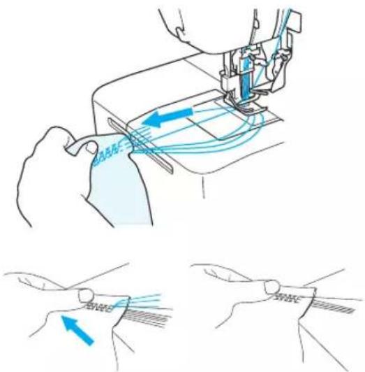 BROTHER CV3440 - Stof verwijderen uit de machine (top coverlock model) - 5