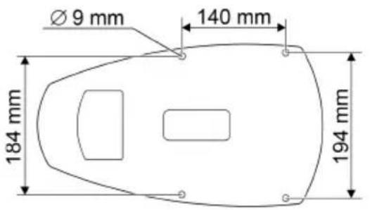 Ø 9 mm 140 mm 184 mm 194 mm