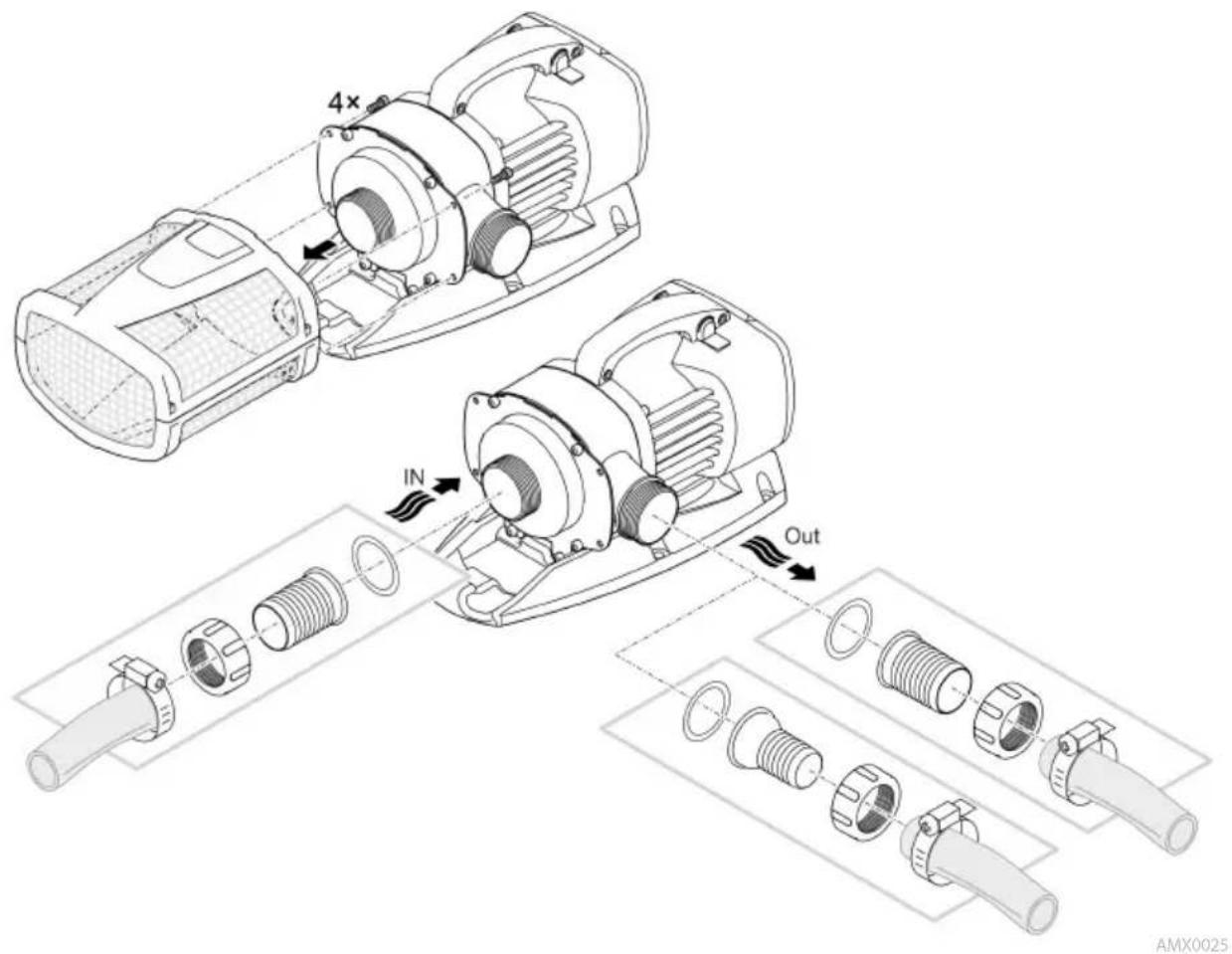 OASE AquaMax Eco Expert 27000/12 V - Підключення - 1