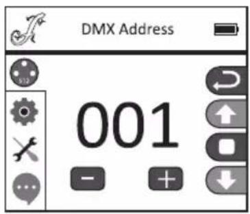 Cameo OPUS SP5 FC - CONFIGURAR LA DIRECCIÓN INICIAL DMX (DMX Address) - 2