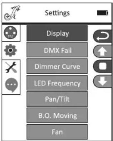 Cameo OPUS SP5 FC - IMPOSTAZIONI DI SISTEMA (Settings) - 1