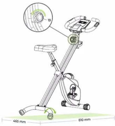 VirtuFit Folding Bike 1.0i - Tension adjustment with the resistance knob - 1