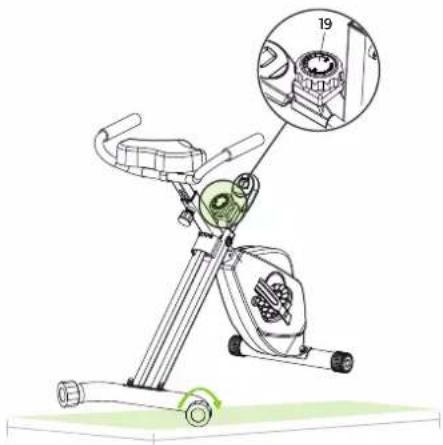 VirtuFit Desk Bike 1.0 - Spanning met de draaiknop aanpassen - 1