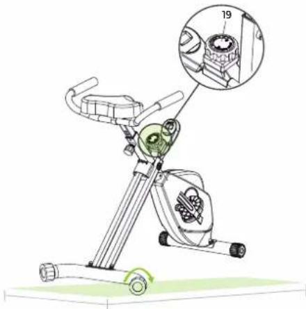 VirtuFit Desk Bike 1.0 - Einstellung der spannung mit dem widerstandsknopf - 1
