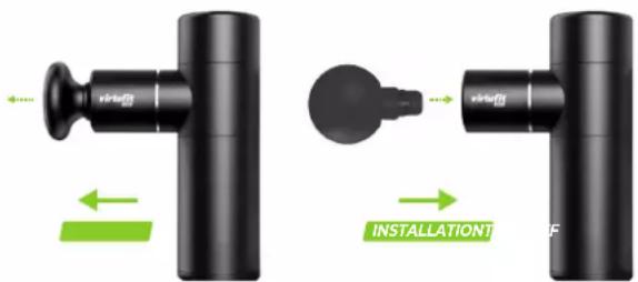 VirtuFit M1s - Changement de tête de massage - 1