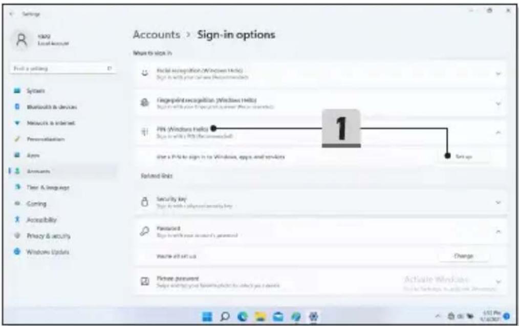MSI Prestige 16 - Configurer le code PIN avec Windows Hello - 1