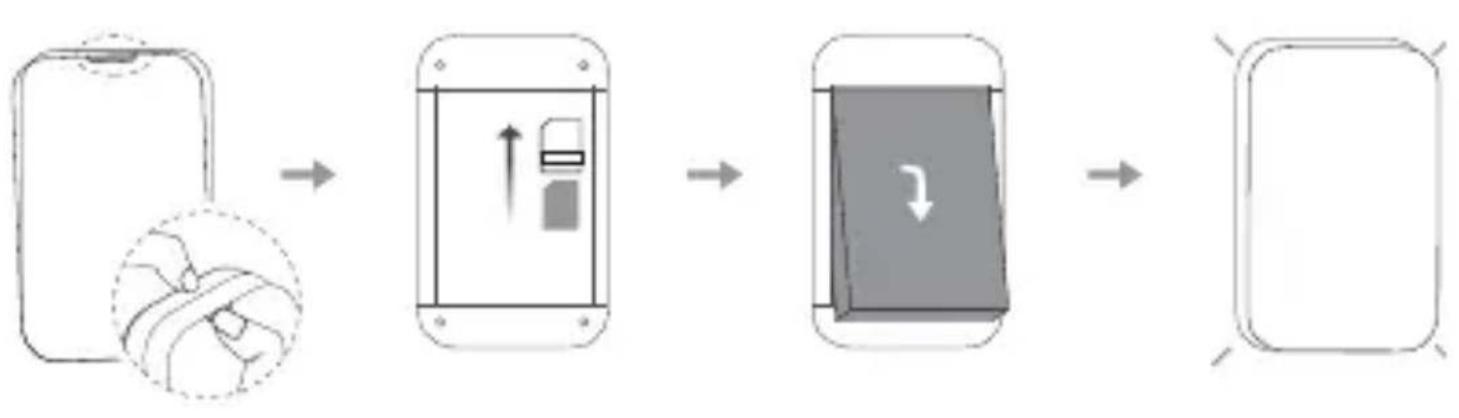 TCL MW63 - Insert the SIM Card & Battery - 1