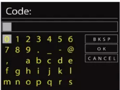 Code: 0 1 2 3 4 5 6 7 8 9 . _ - @ , a b c d e f g h i j k l m n o p q r s B K S P O K C A N C E L