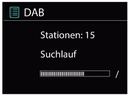 DAB Stationen: 15 Suchlauf /