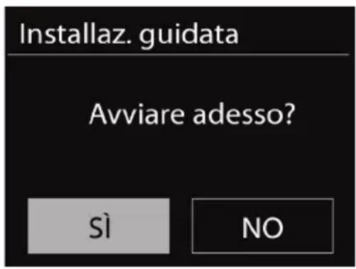 Installaz. guidata Avviare adesso? Sì NO