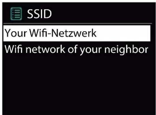 SSID Your Wifi-Netzwerk Wifi network of your neighbor