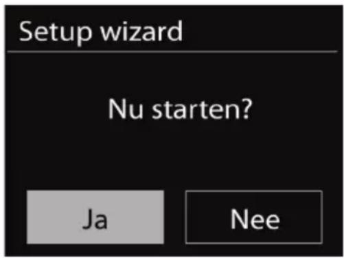 Setup wizard Nu starten? Ja Nee