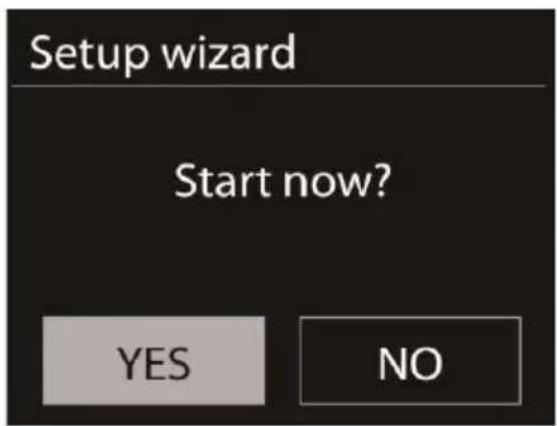 Setup wizard Start now? YES NO