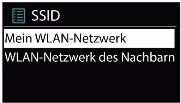SSID Mein WLAN-Netzwerk WLAN-Netzwerk des Nachbarn