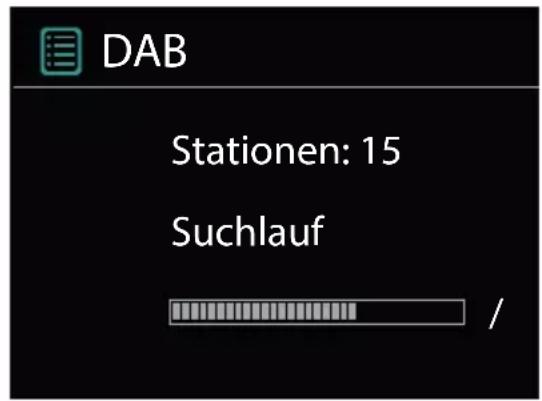 DAB Stationen: 15 Suchlauf /