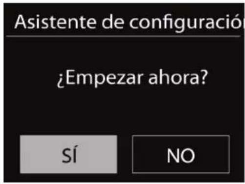 Asistente de configuración ¿Empezar ahora? SÍ NO