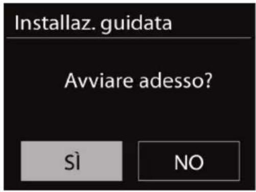 Installaz. guidata Avviare adesso? Sì NO